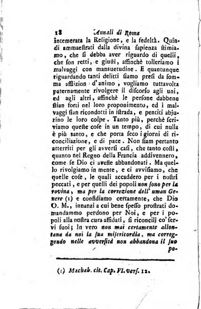 Annali di Roma opera periodica del sig. ab. Michele Mallio