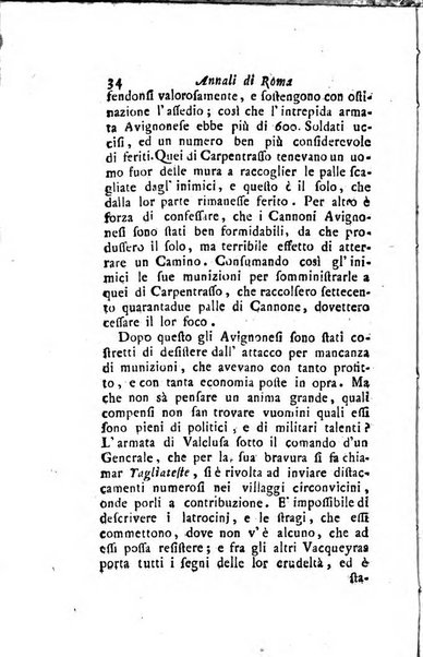 Annali di Roma opera periodica del sig. ab. Michele Mallio