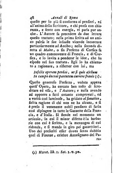 Annali di Roma opera periodica del sig. ab. Michele Mallio