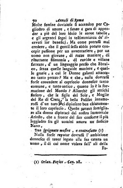 Annali di Roma opera periodica del sig. ab. Michele Mallio