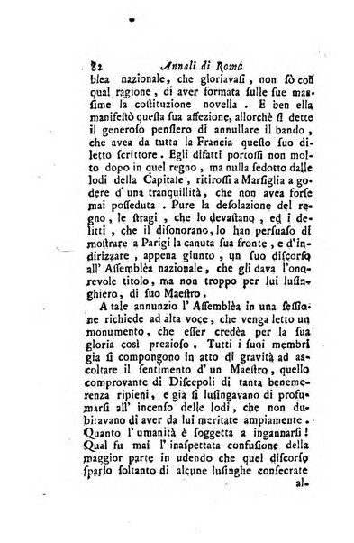 Annali di Roma opera periodica del sig. ab. Michele Mallio