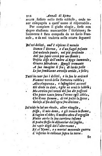 Annali di Roma opera periodica del sig. ab. Michele Mallio