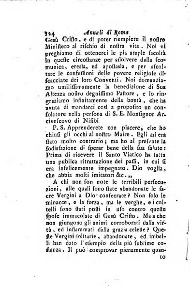 Annali di Roma opera periodica del sig. ab. Michele Mallio