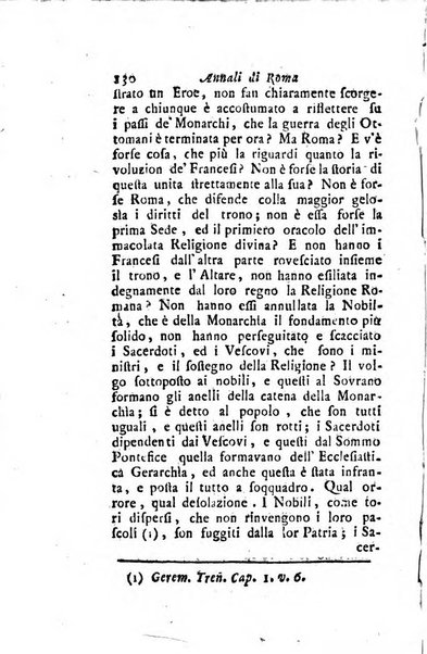 Annali di Roma opera periodica del sig. ab. Michele Mallio