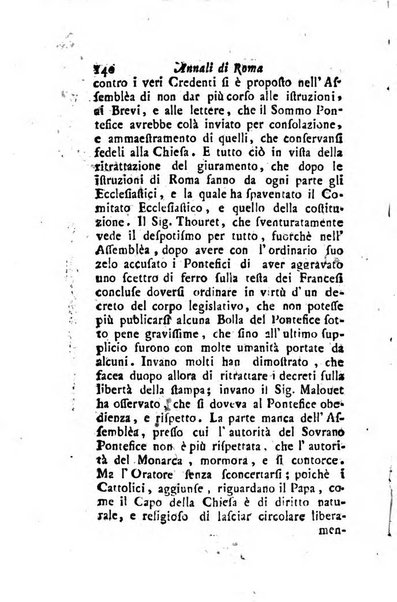 Annali di Roma opera periodica del sig. ab. Michele Mallio