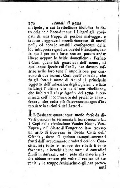 Annali di Roma opera periodica del sig. ab. Michele Mallio