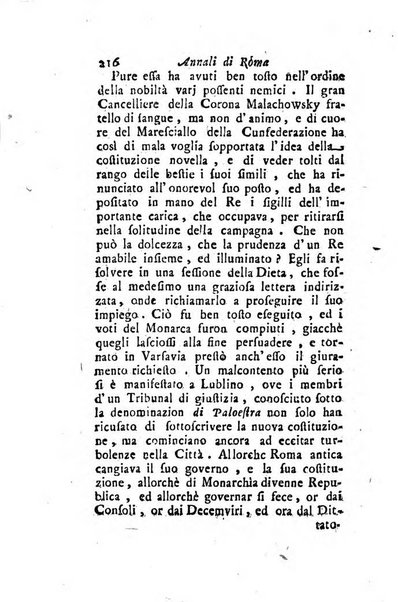 Annali di Roma opera periodica del sig. ab. Michele Mallio