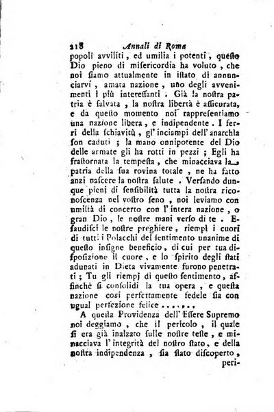 Annali di Roma opera periodica del sig. ab. Michele Mallio