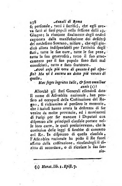 Annali di Roma opera periodica del sig. ab. Michele Mallio