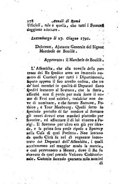 Annali di Roma opera periodica del sig. ab. Michele Mallio