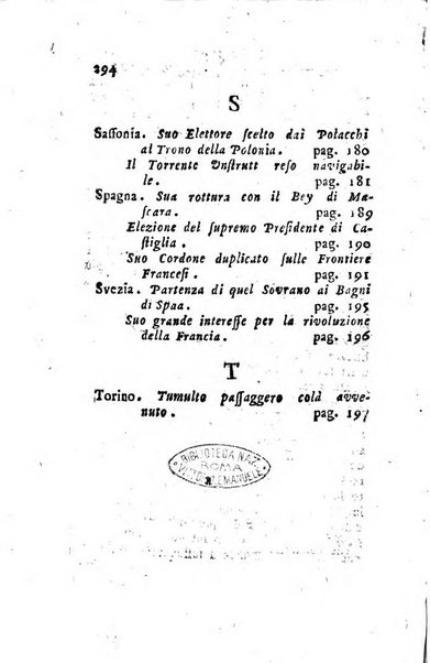 Annali di Roma opera periodica del sig. ab. Michele Mallio