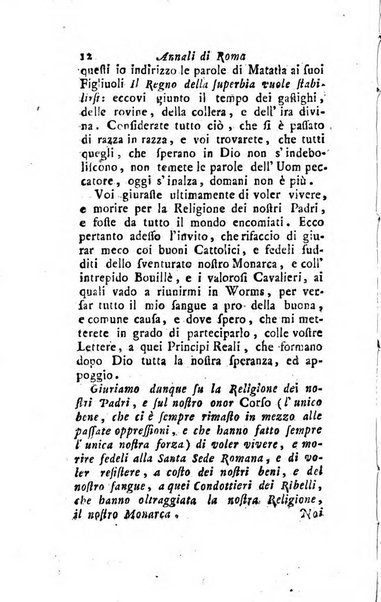 Annali di Roma opera periodica del sig. ab. Michele Mallio