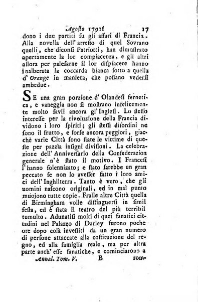 Annali di Roma opera periodica del sig. ab. Michele Mallio