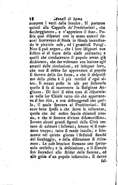 Annali di Roma opera periodica del sig. ab. Michele Mallio