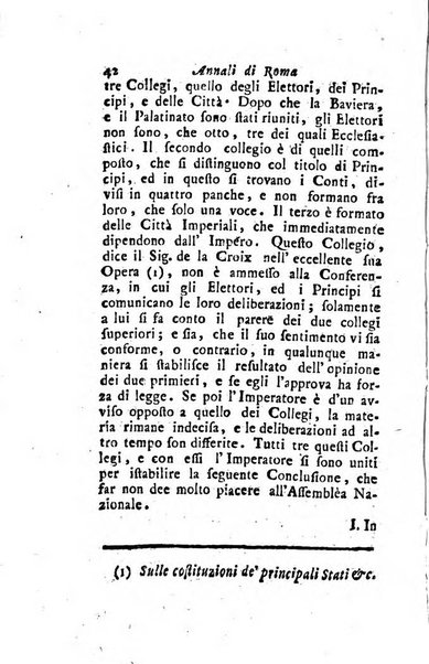 Annali di Roma opera periodica del sig. ab. Michele Mallio