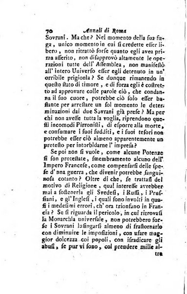 Annali di Roma opera periodica del sig. ab. Michele Mallio