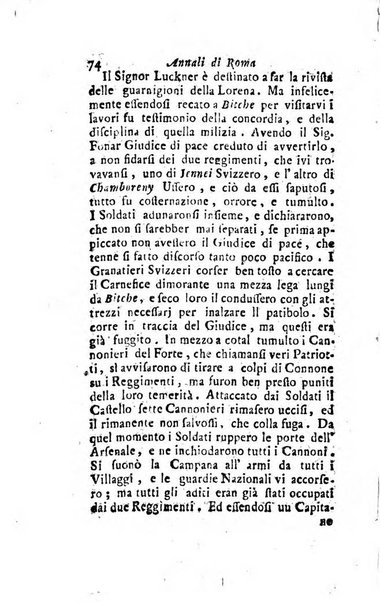 Annali di Roma opera periodica del sig. ab. Michele Mallio