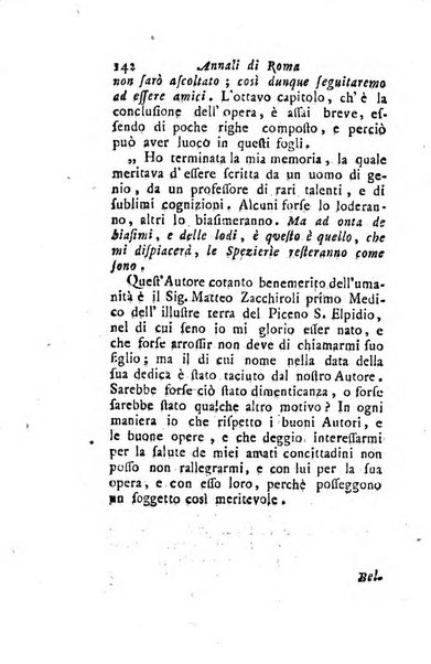 Annali di Roma opera periodica del sig. ab. Michele Mallio