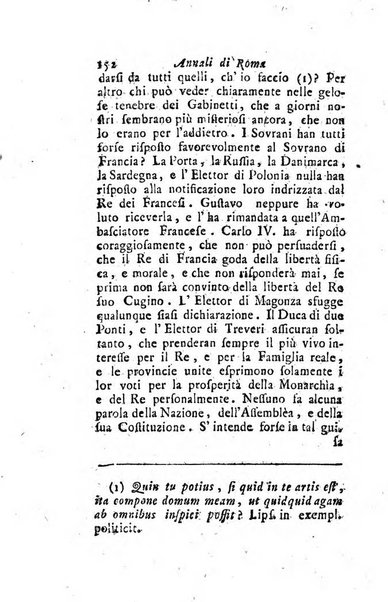 Annali di Roma opera periodica del sig. ab. Michele Mallio