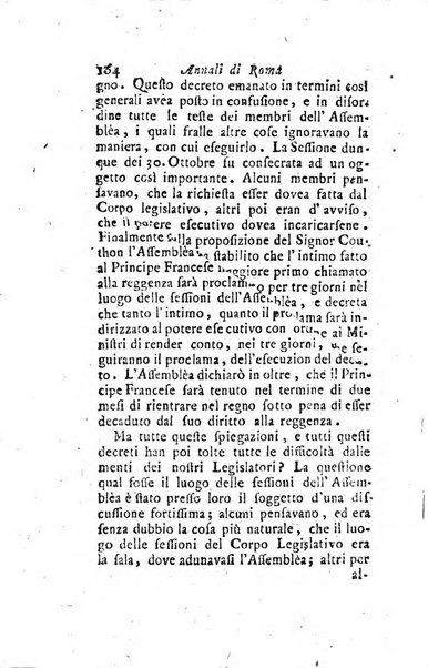 Annali di Roma opera periodica del sig. ab. Michele Mallio