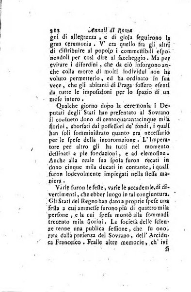 Annali di Roma opera periodica del sig. ab. Michele Mallio