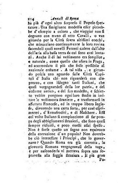 Annali di Roma opera periodica del sig. ab. Michele Mallio