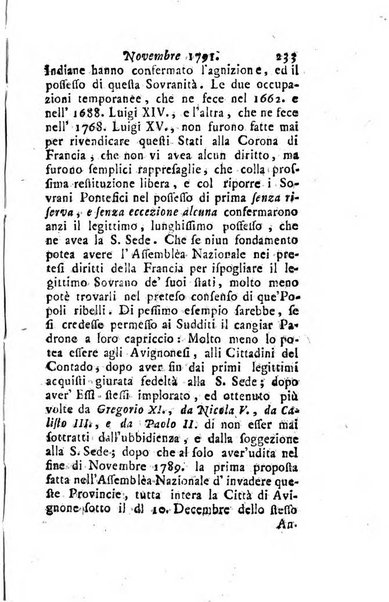 Annali di Roma opera periodica del sig. ab. Michele Mallio