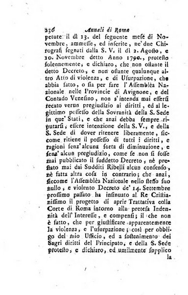 Annali di Roma opera periodica del sig. ab. Michele Mallio