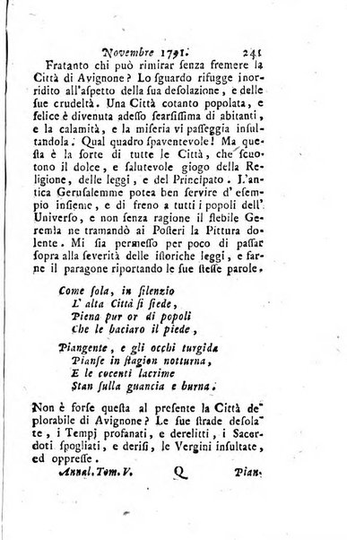 Annali di Roma opera periodica del sig. ab. Michele Mallio