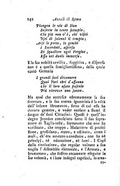 Annali di Roma opera periodica del sig. ab. Michele Mallio