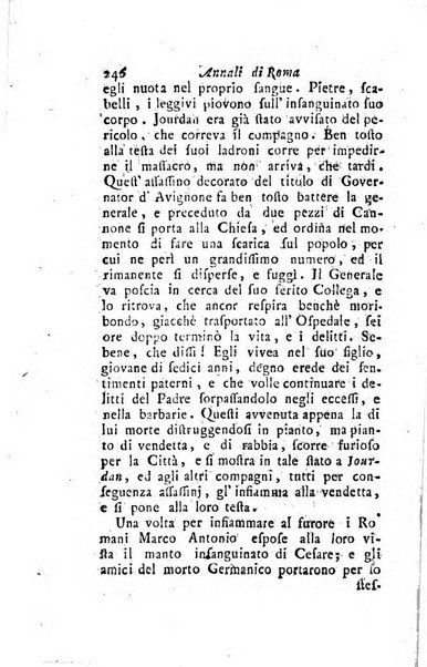 Annali di Roma opera periodica del sig. ab. Michele Mallio