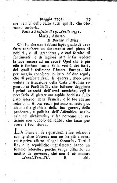 Annali di Roma opera periodica del sig. ab. Michele Mallio