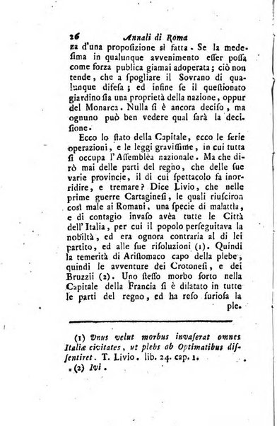 Annali di Roma opera periodica del sig. ab. Michele Mallio