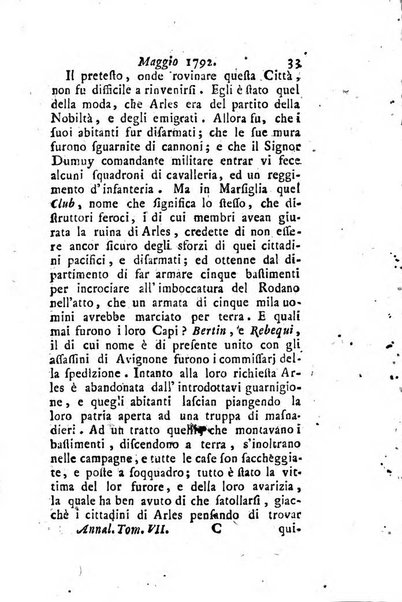 Annali di Roma opera periodica del sig. ab. Michele Mallio