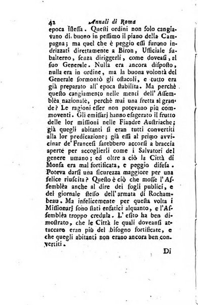 Annali di Roma opera periodica del sig. ab. Michele Mallio