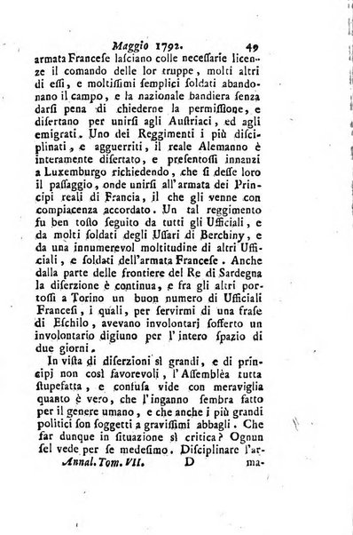 Annali di Roma opera periodica del sig. ab. Michele Mallio