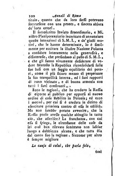 Annali di Roma opera periodica del sig. ab. Michele Mallio