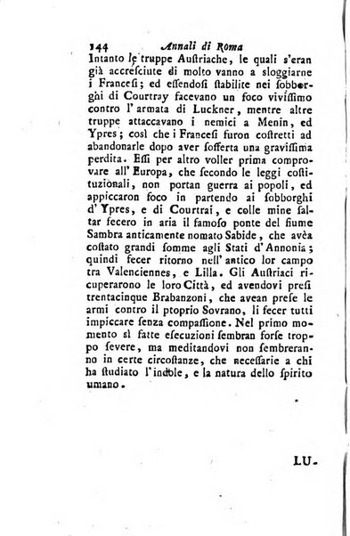 Annali di Roma opera periodica del sig. ab. Michele Mallio