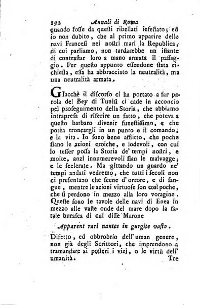 Annali di Roma opera periodica del sig. ab. Michele Mallio