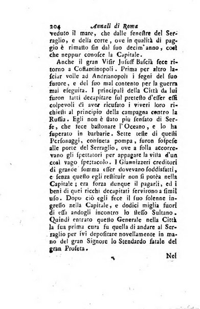 Annali di Roma opera periodica del sig. ab. Michele Mallio