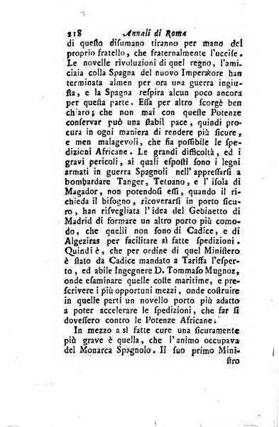 Annali di Roma opera periodica del sig. ab. Michele Mallio