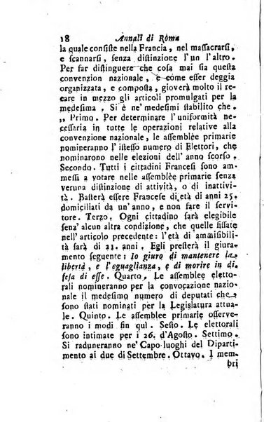 Annali di Roma opera periodica del sig. ab. Michele Mallio