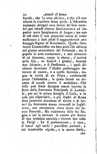 Annali di Roma opera periodica del sig. ab. Michele Mallio