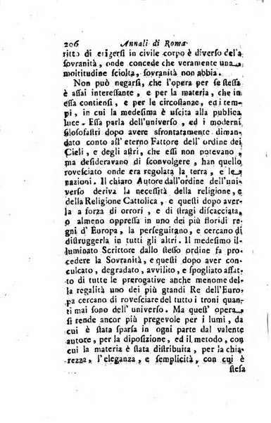 Annali di Roma opera periodica del sig. ab. Michele Mallio