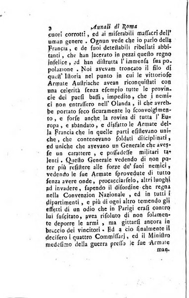 Annali di Roma opera periodica del sig. ab. Michele Mallio