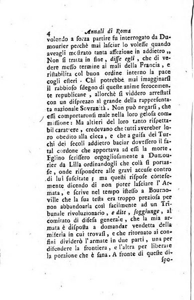 Annali di Roma opera periodica del sig. ab. Michele Mallio