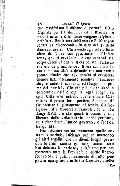 Annali di Roma opera periodica del sig. ab. Michele Mallio