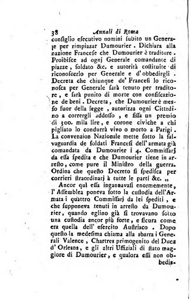 Annali di Roma opera periodica del sig. ab. Michele Mallio