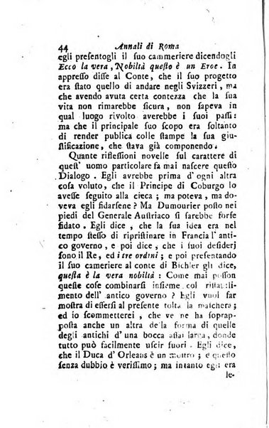 Annali di Roma opera periodica del sig. ab. Michele Mallio