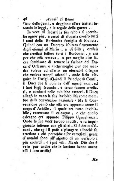 Annali di Roma opera periodica del sig. ab. Michele Mallio